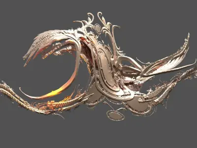 Seraphim Time Sculpture curved 3D model