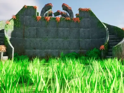 Modular Dungeon Assets - Pack 01 Low-poly 3D model