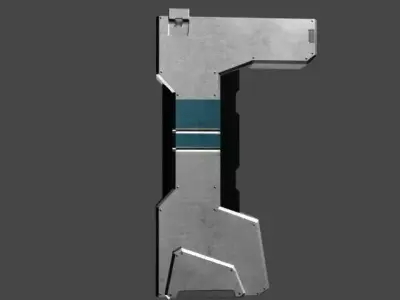 SciFi Column 002 Low-poly 3D model