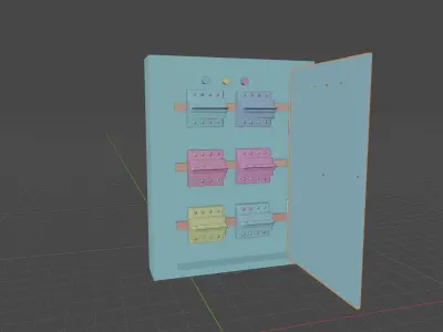 Electrical panel boxes Low-poly 3D model