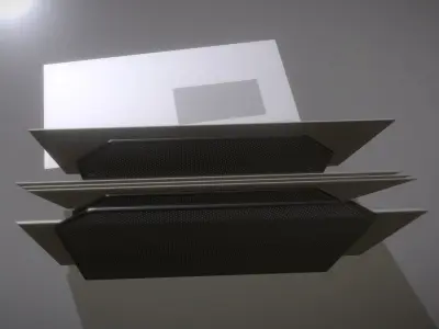 Wire Mesh Letter Holder - High Poly 3D model