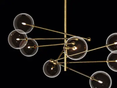 Restoration Hardware GLASS GLOBE MOBILE 8-ARM CHANDELIER 79 3D model