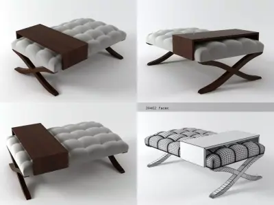 Cocktail ottoman 3D model