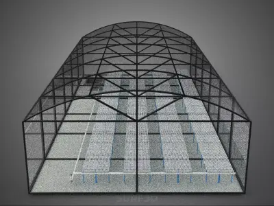 GREENHOUSE PLANT FARM CULTIVATION AEROPONIC HYDROPONIC GARDEN 3D model