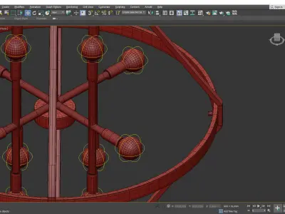 Tux Foyer Chandelier Low-poly 3D model