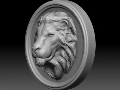 loin wall art for 3d print 3D print model