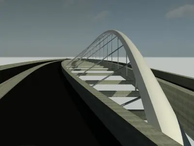 Suspension Bridge 3D model