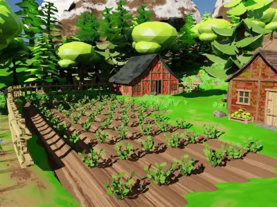 House Near Farm 3D model