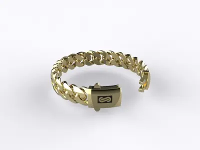 Monaco Hollow Cuban Link Bracelet 12mm 3D print model