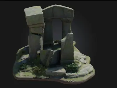 Ancient Ruins Diorama  Echoes of a Lost Civilization 3D model
