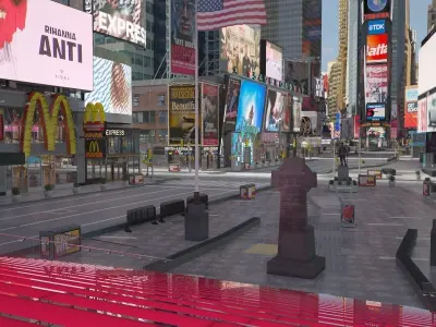 New York Times Square at Day and Night 3D model