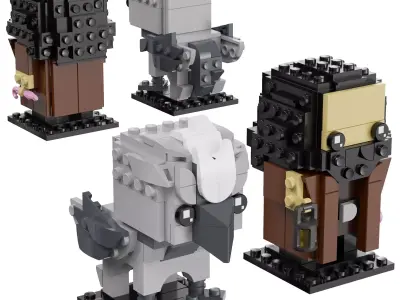Lego Brickheadz - 40412 Hagrid and Buckbeak 3D model