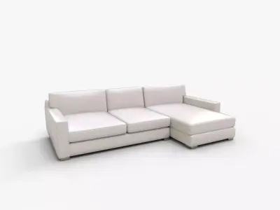 Axis 2 Piece Right Arm Double Chaise Sectional Sofa 3D model