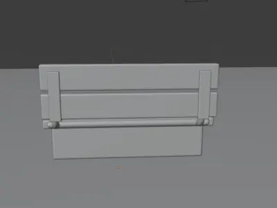 Low Poly Bench Free low-poly 3D model