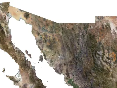 Mexico Terrain 3D Map 3D model