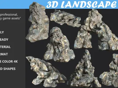 Low poly smooth blocky 1 Low-poly 3D model