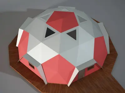 Geodome house 3D model