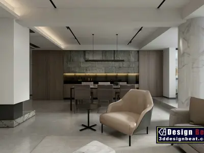 Living room 8 3D model purchase