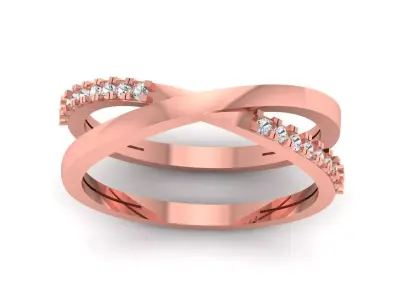 Solitaire Wedding Engagement Women Rings Band 3D print model