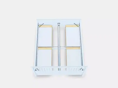 IDANAS Bed frame with drawers Low-poly 3D model