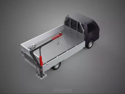 BED DROP SIDE GATE DOOR JIB CRANE LIFT HOIST WINCH PICKUP TRUCK 3D model