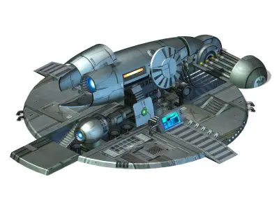 Spaceship - Ground Fortress 09 3D model