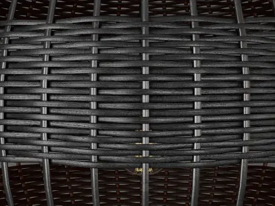 RH Montauk rattan round pendant Free 3D model