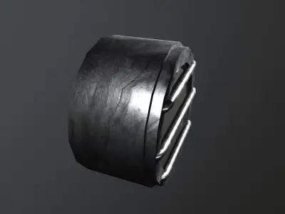 Round Wall Light Low-poly 3D model