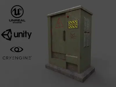 ELECTRIC BOX LOW-POLY HIGH QUALITY Low-poly 3D model