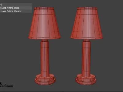 Table Lamp VICTORIA Low-poly 3D model