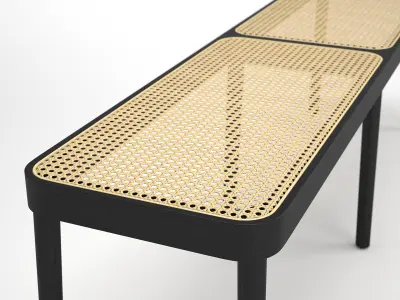 Tambour Bedroom Bench 3D model
