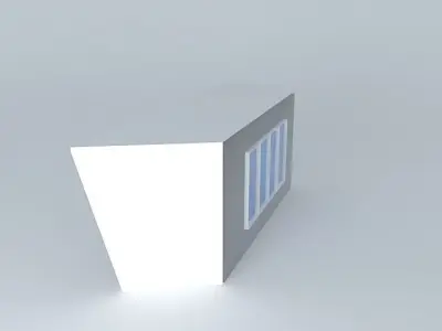 Slanted wall with window Free 3D model
