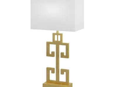 Greek key table lamp 3D model