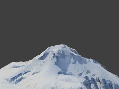 Dhaulagiri Mountain Low-poly 3D model