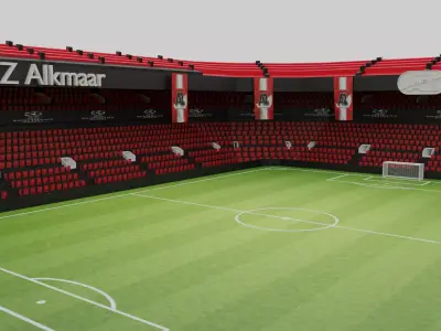 AZ Alkmaar Football Stadium Low-poly 3D model