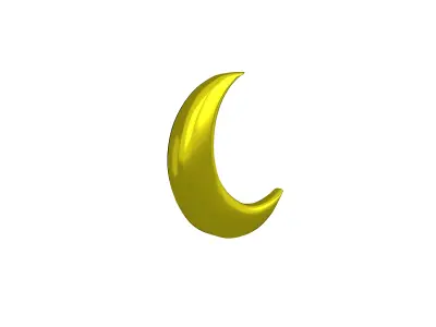 Cartoon Moon v1 011 Low-poly 3D model