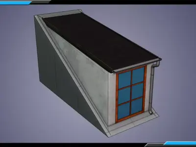 Building Architecture Element Textured Base Mesh 13 Free low-poly 3D model