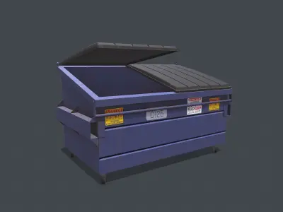 Dumpster Low-poly PBR Low-poly 3D model