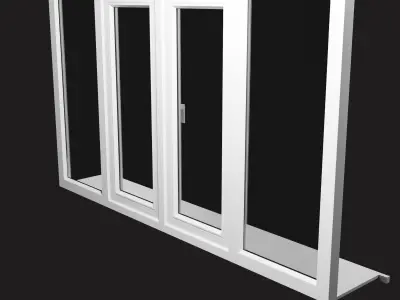 Plastic Window Low-poly 3D model