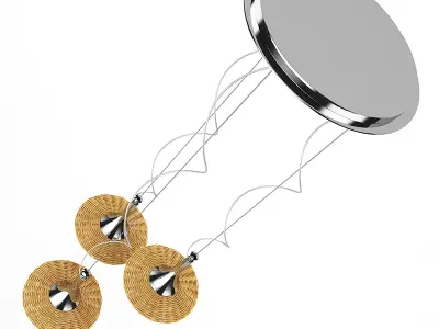 Wicker Ceiling Lamp 3D model