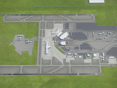 Sacramento International Airport - SMF Low-poly 3D model