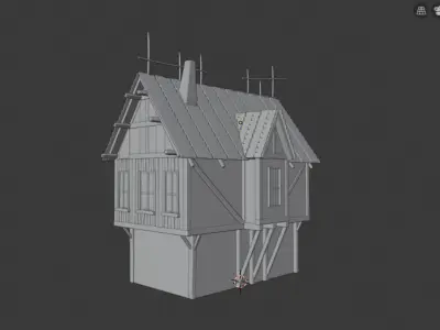 old town Free low-poly 3D model