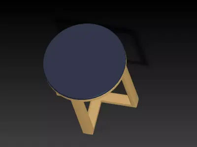Round Dining Table Free 3D model