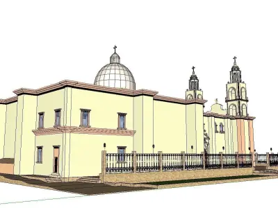 Architecture-Religion-God-Culture-Temple-058 church in brazil 3D model