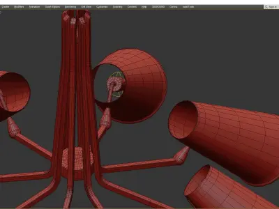 Hudson Valley Patten Chandelier Low-poly 3D model