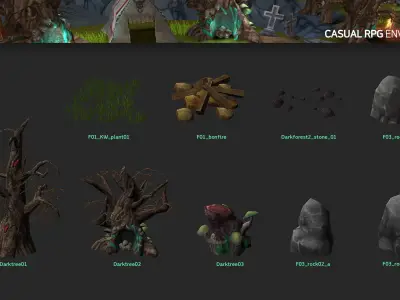Casual RPG Environment 10 Low-poly 3D model