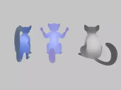 Indirect lighting for ring-tailed lemurs 3D model