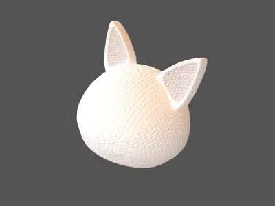 Fox Ear Hat V1 003 Low-poly 3D model
