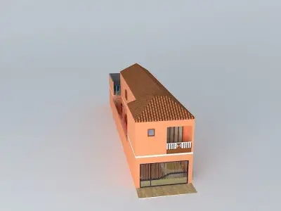 Townhouse with pool Free 3D model