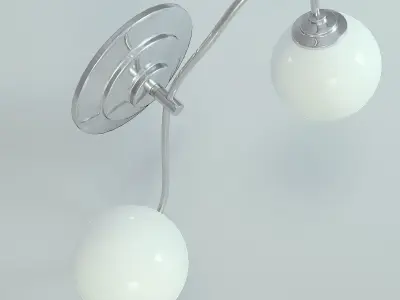Wall Lamp Double White  3D model